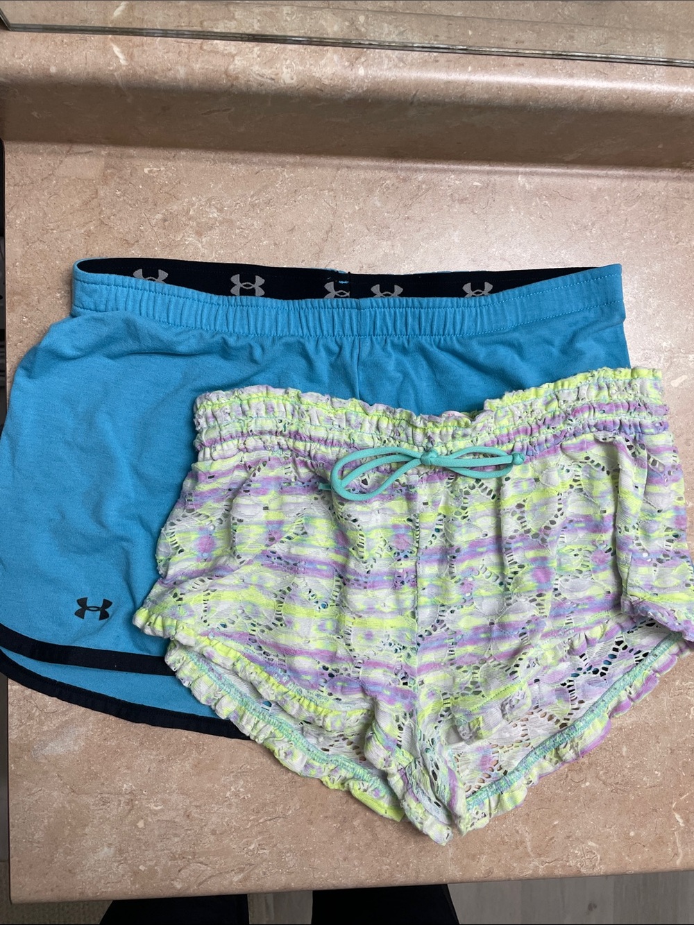 Under Armour Teal Women's Athletic Shorts And Victoria Secret Shorts
